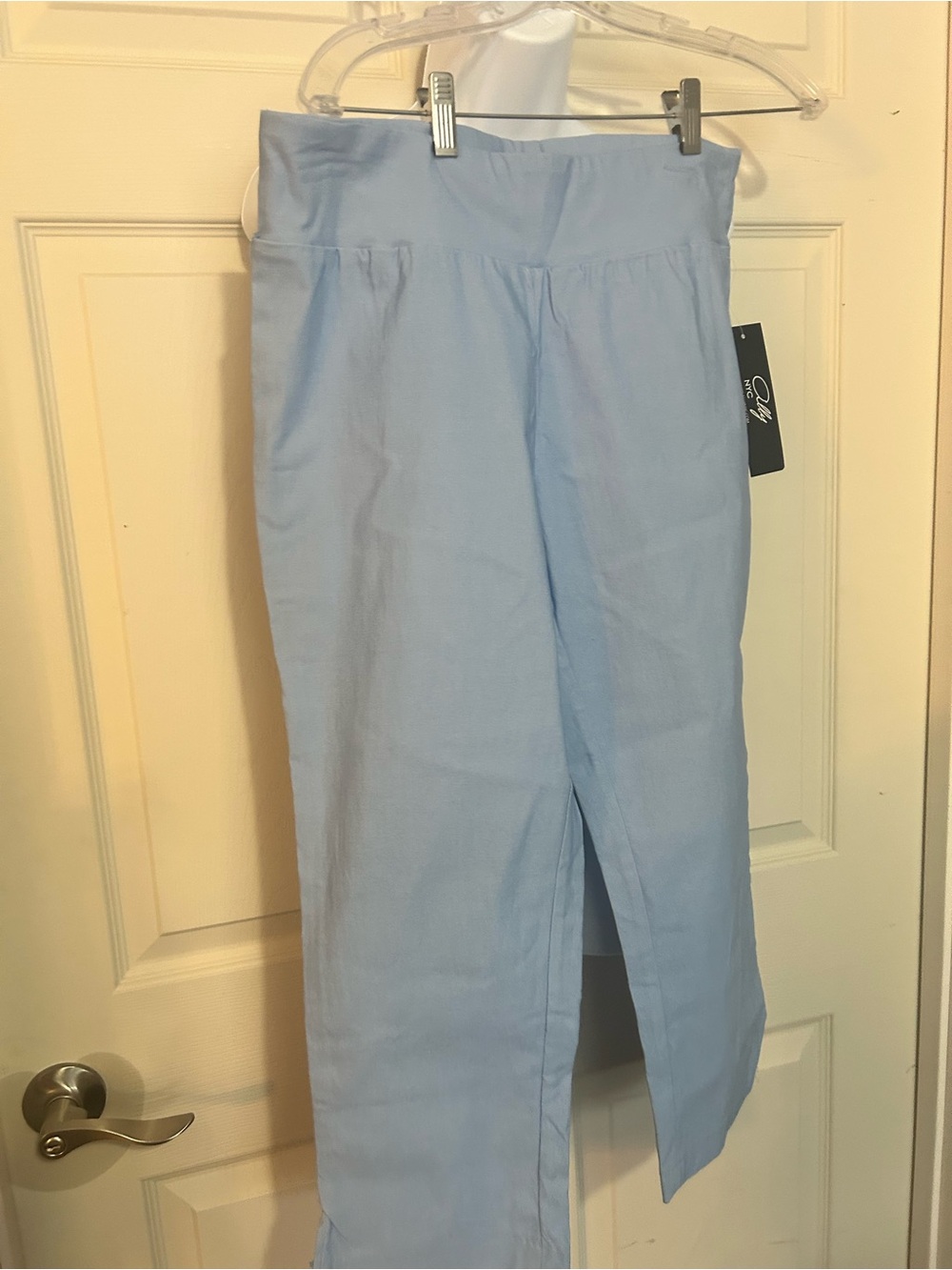 Light Blue Ankle Crop Women's Pants